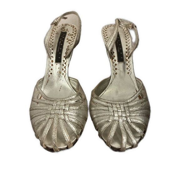 laundry by shelli segal Silver Stiletto High Heels Slingback 8 - Picture 2 of 5